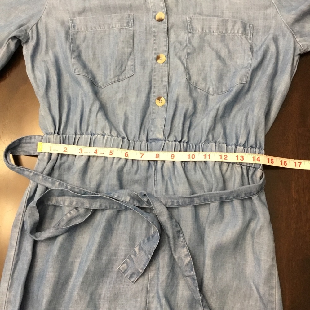 New York & Company Chambray Utility Romper Size L NWOT - Picture 14 of 16
